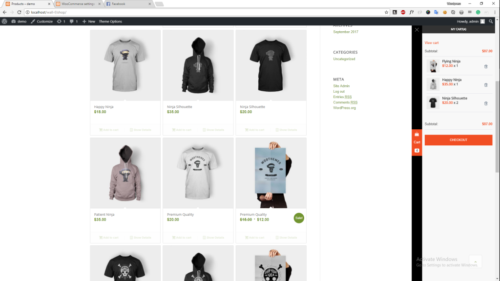 Wtyczki mini koszyka WooCommerce