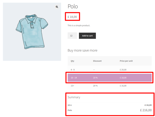 WooCommerce 分層定價表插件