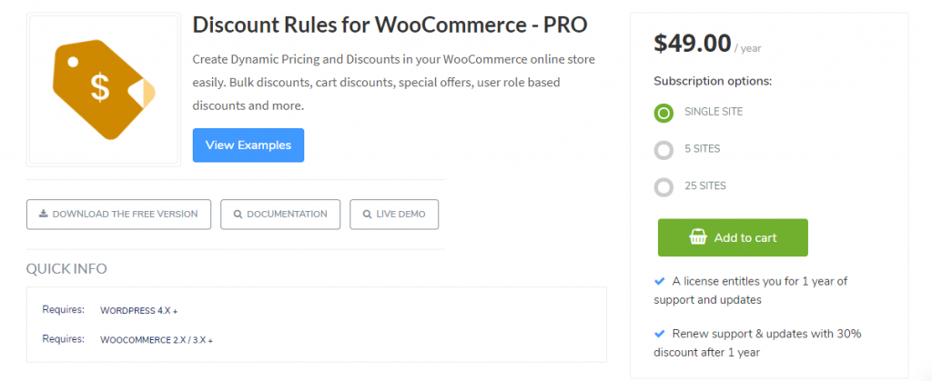 Flycart WooCommerce 动态定价插件