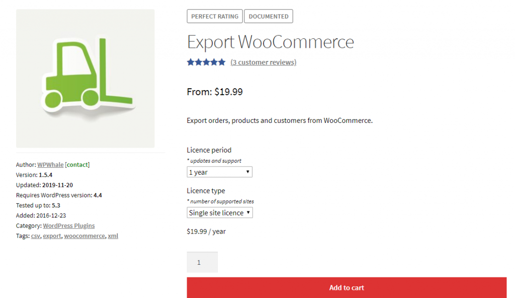 WooCommerce-Exportprodukte