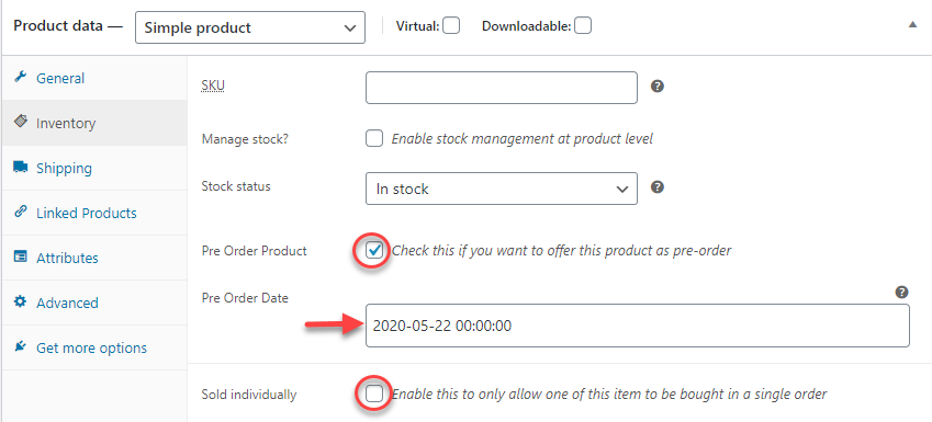 Vorbestellungen für WooCommerce