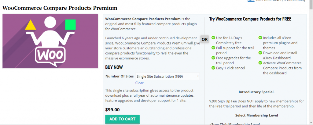 WooCommerce 产品比较插件