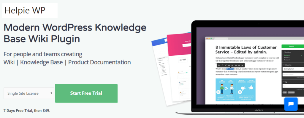 Plugin HelpieWP Untuk orang dan tim yang membuat Wiki | Basis Pengetahuan | Dokumentasi Produk
