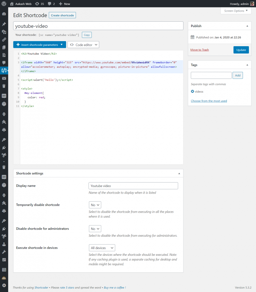 Plugin Shortcode WooCommerce