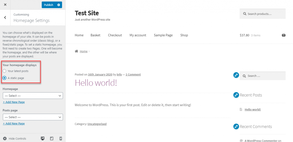 WordPress 테마 설치 및 설정