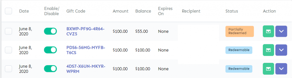 出售 WooCommerce 礼品卡