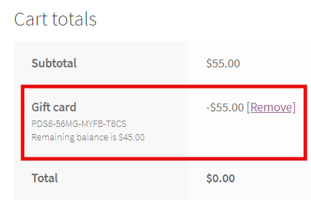 出售 WooCommerce 礼品卡