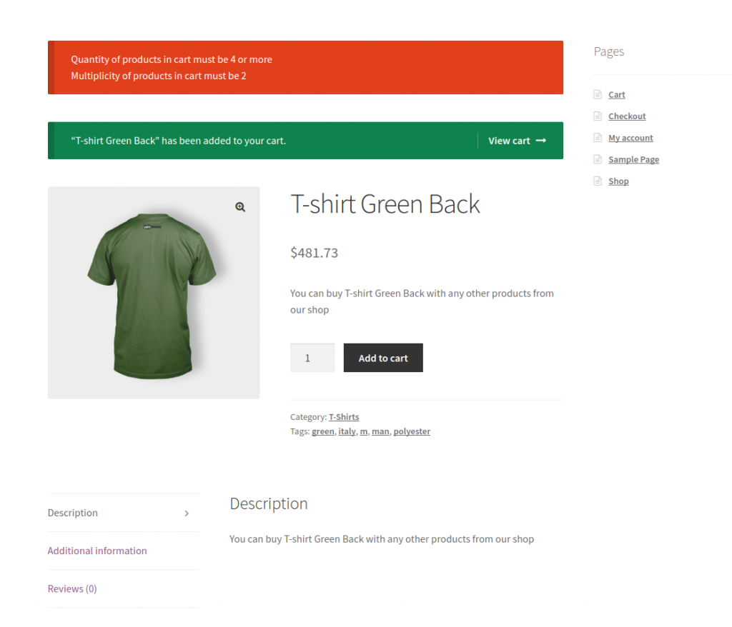 WooCommerce 插件设置最小和最大数量