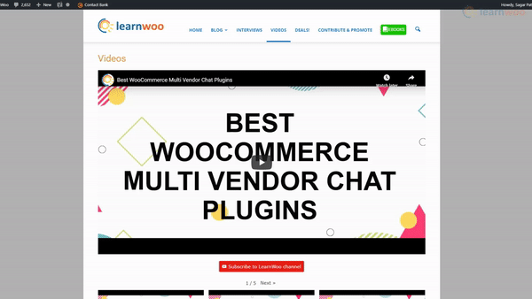 Video che mostra la galleria video di Learnwoo.