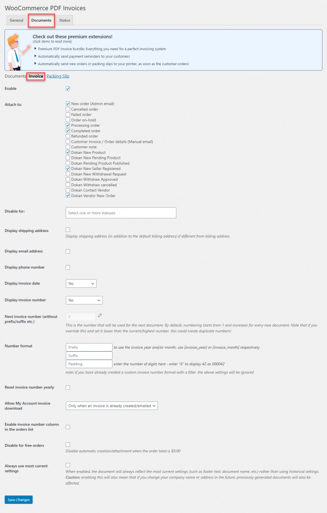 Generuj faktury PDF w sklepie wielu dostawców WooCommerce