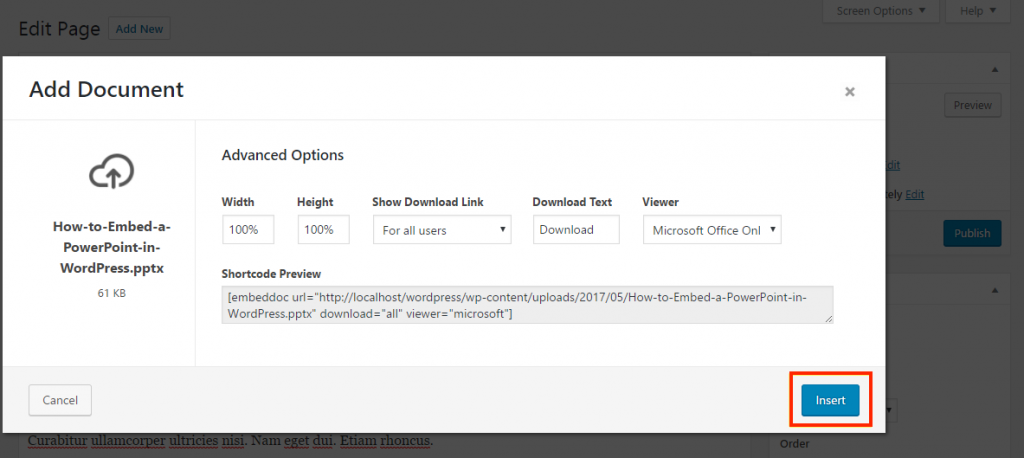 PowerPoint Sunum WordPress'i Göm
