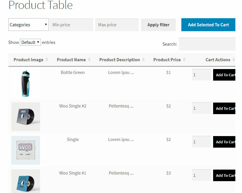 Plugin Tabel Produk WooCommerce