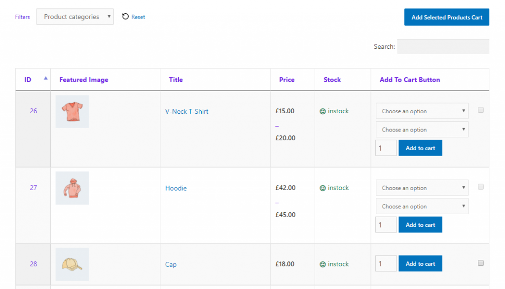Plugin Tabel Produk WooCommerce