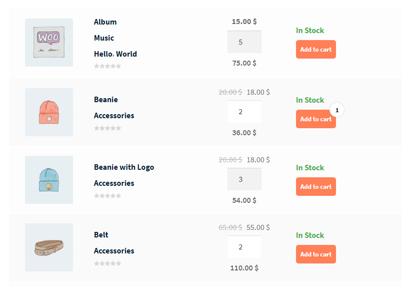 Plugin Tabel Produk WooCommerce