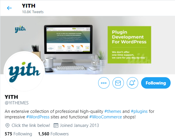 Cuentas de Twitter para WordPress WooCommerce