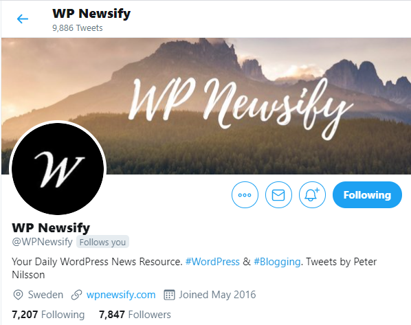 Cuentas de Twitter para WordPress WooCommerce