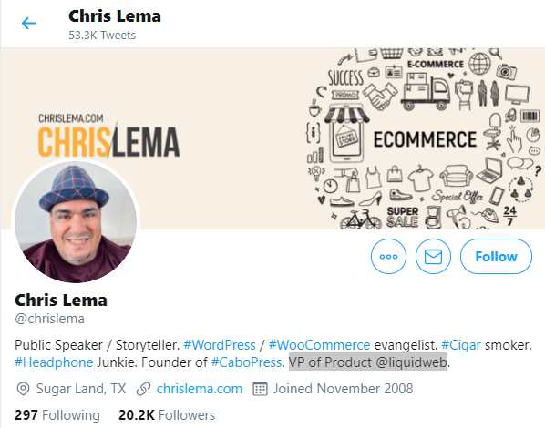Cuentas de Twitter para WordPress WooCommerce