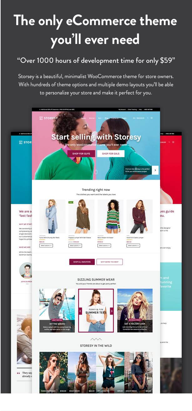 Storesy è un bellissimo tema con funzionalità straordinarie per un negozio WooCommerce
