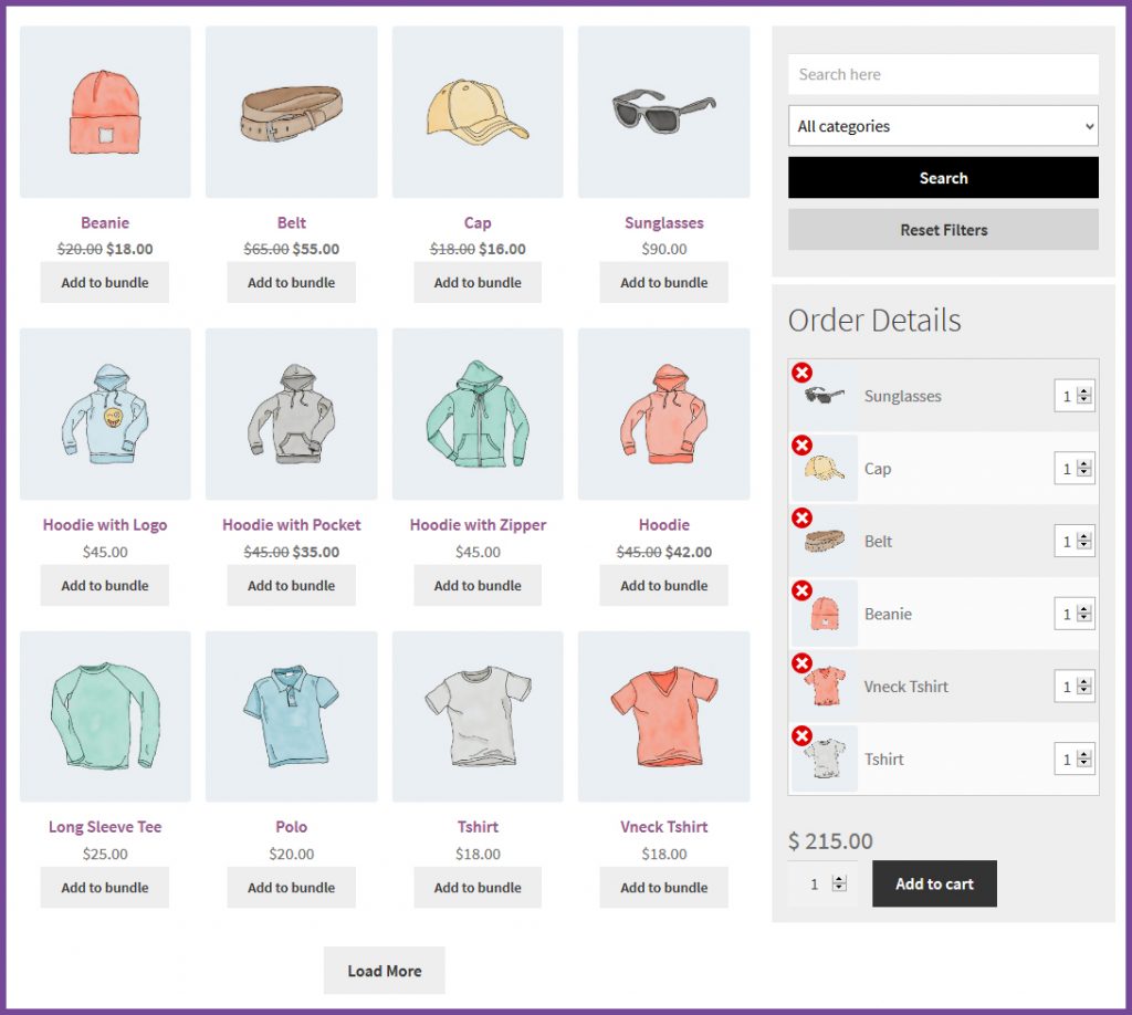 حزم منتجات WooCommerce