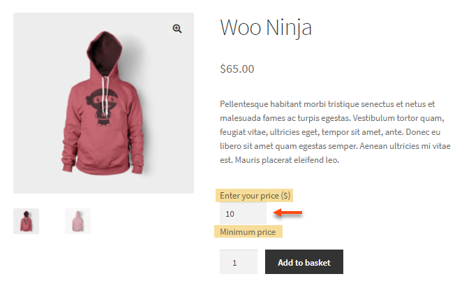 免費的 woocommerce 命名您的價格插件