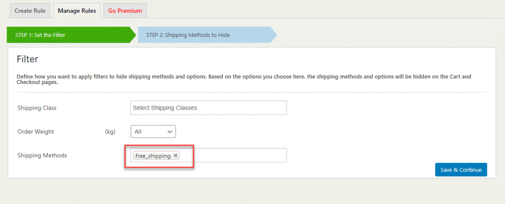 Pengiriman gratis WooCommerce