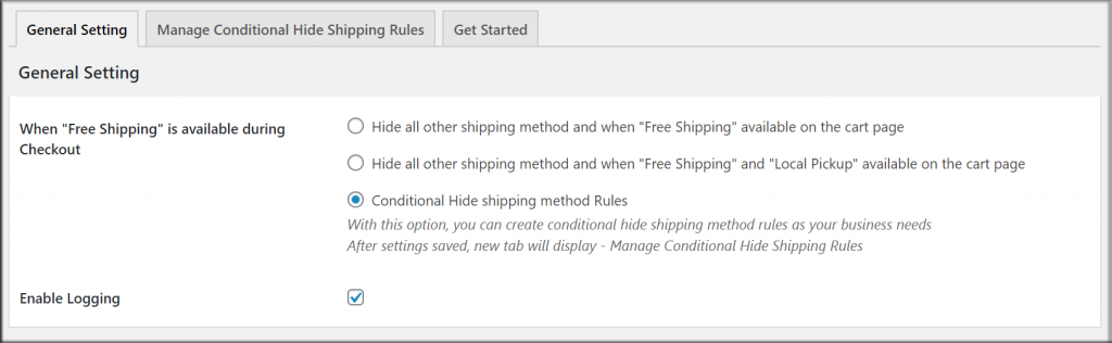 Pengiriman gratis WooCommerce