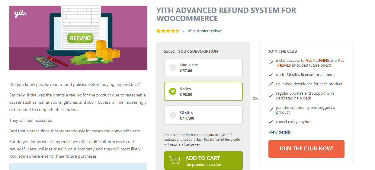 لقطة شاشة لـ YITH Advanced Recovery System