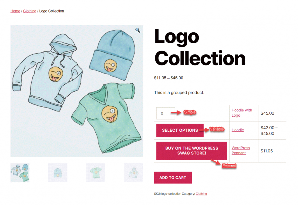 Produk yang dikelompokkan WooCommerce