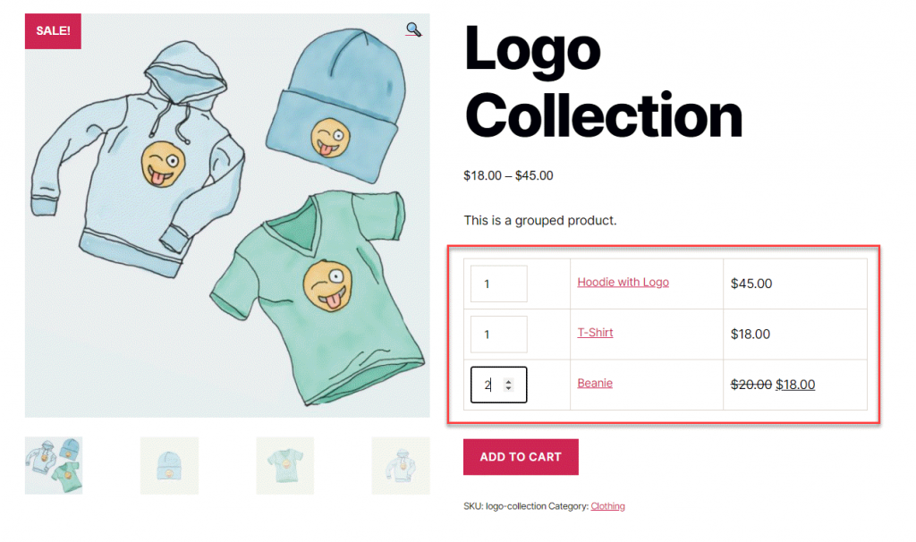 Produk yang dikelompokkan WooCommerce