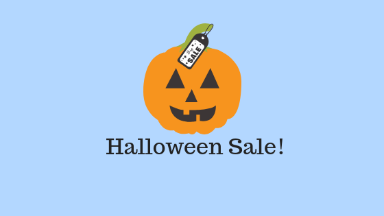 Gambar header obral Halloween eCommerce Halloween discounts