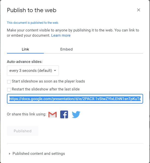 WordPress'te Google Slayt Sunumları