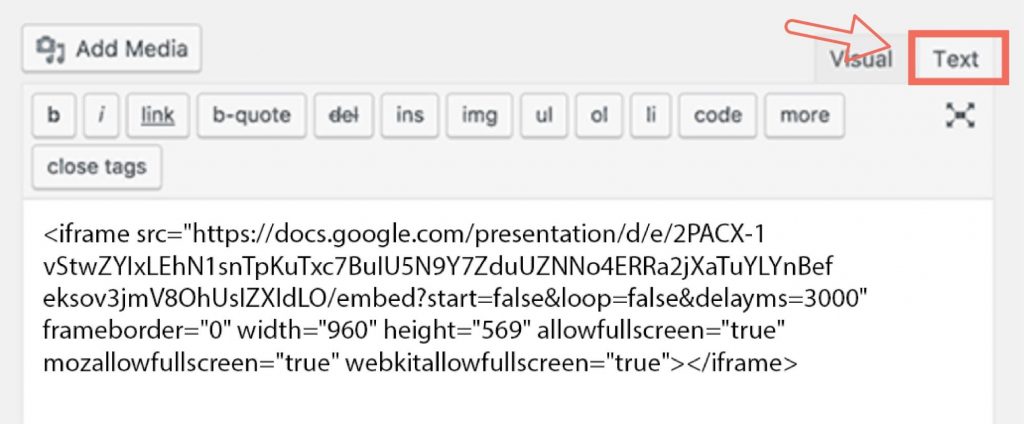 WordPress'te Google Slayt Sunumları