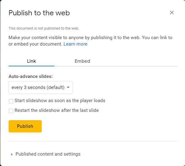 WordPress'te Google Slayt Sunumları