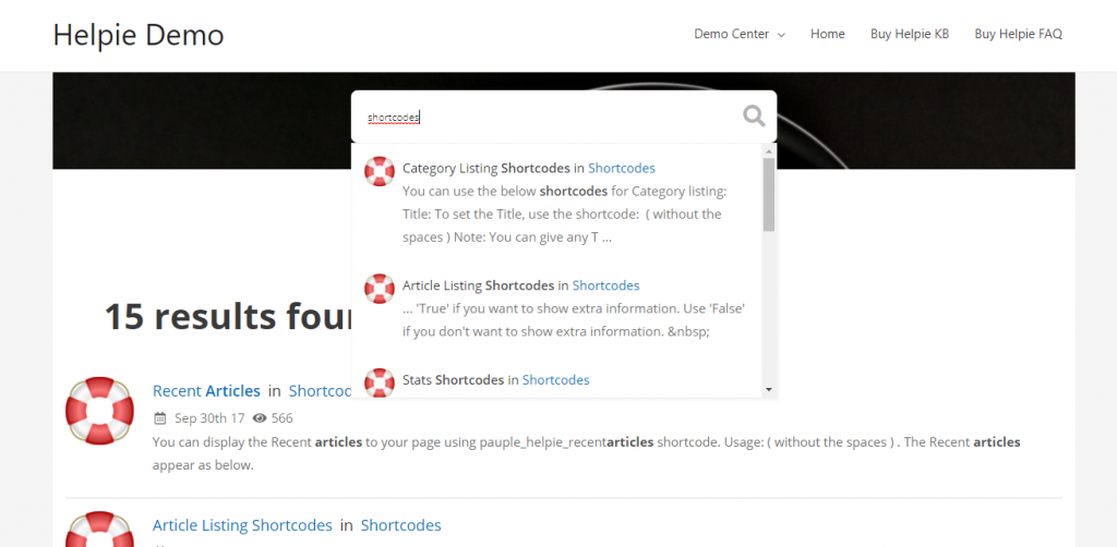 Complemento de la base de conocimientos de Helpie para WordPress