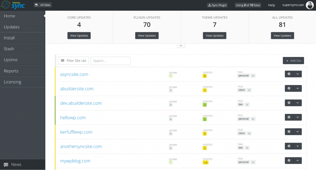 Birden Çok WordPress Sitesini Yönetin