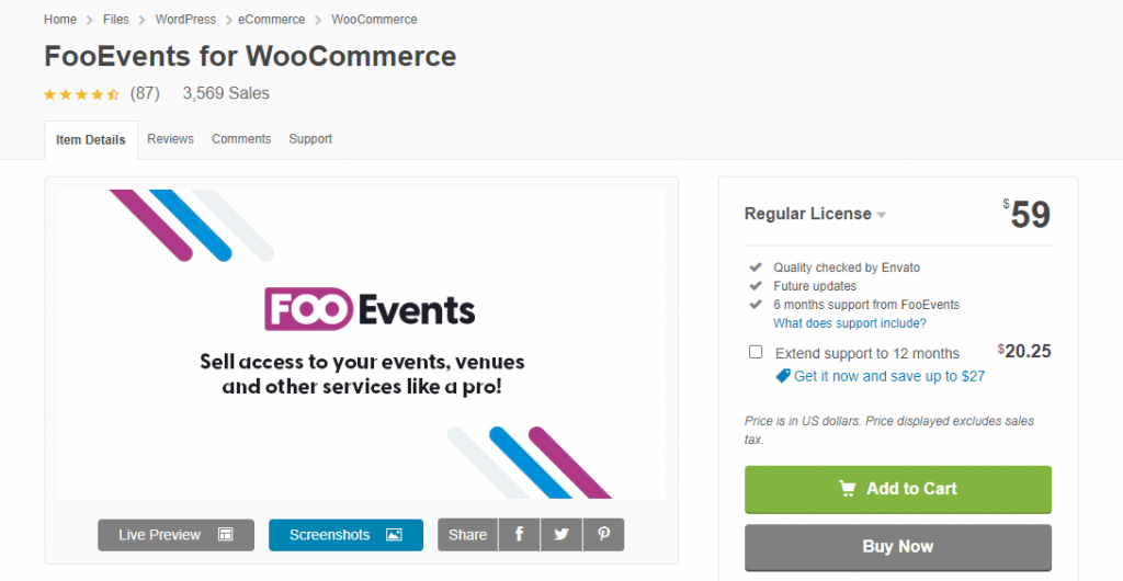 Biglietti WooCommerce