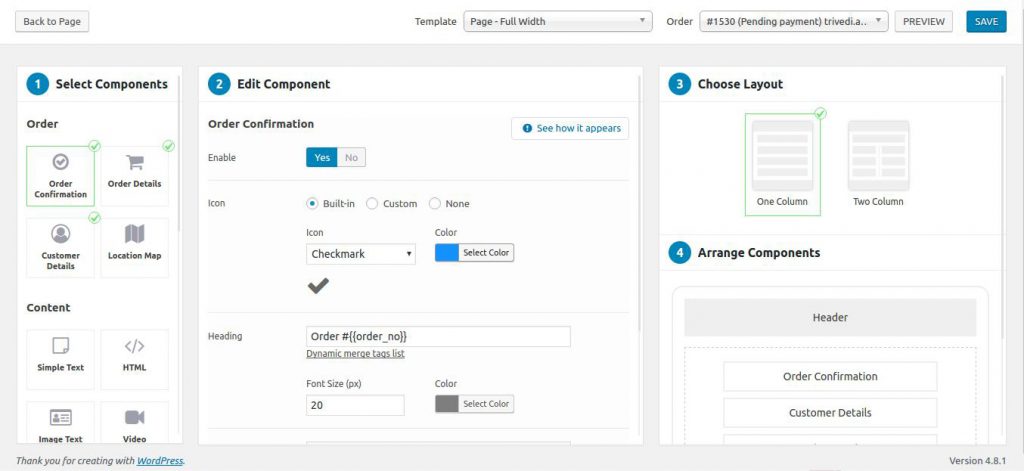 WooCommerce 感谢页面