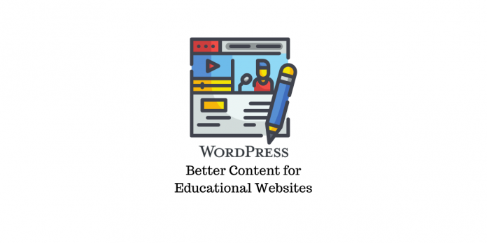 教育用ウェブサイトのコンテンツ Educational Website With WordPress