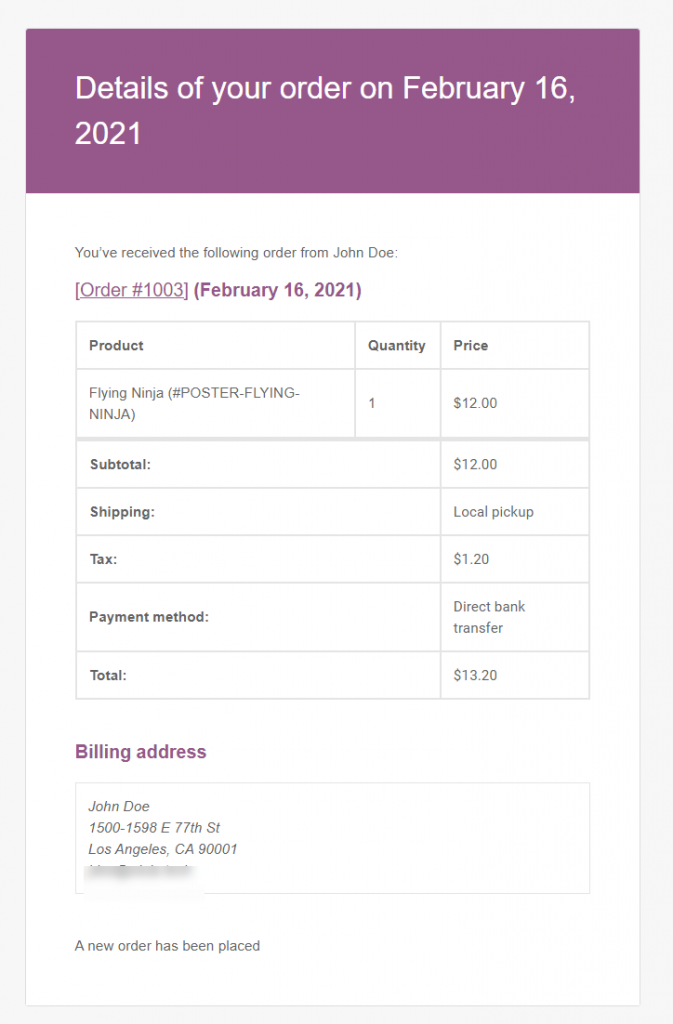 Personalizarea șabloanelor de e-mail WooCommerce