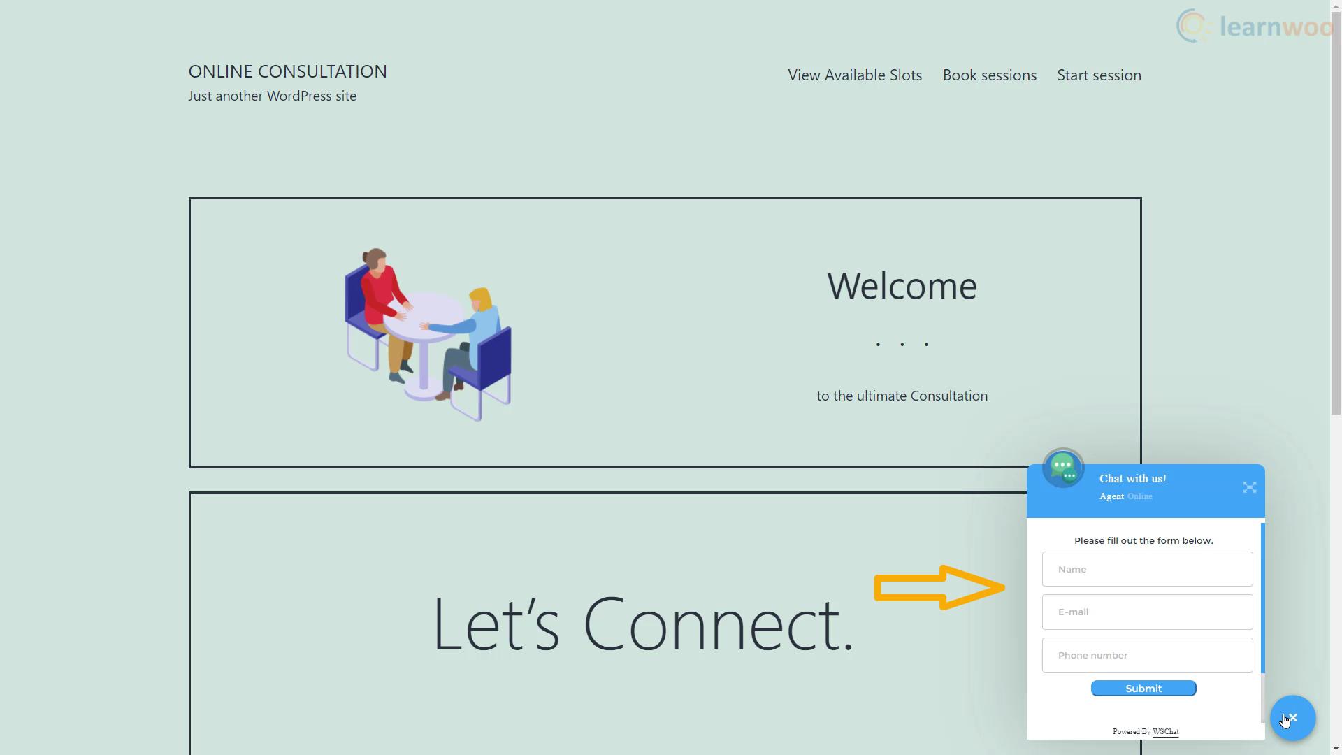 Online-Beratungswebsite Live-Chat