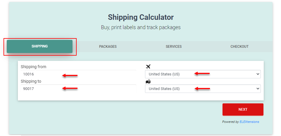 ملحقات حاسبة الشحن WooCommerce