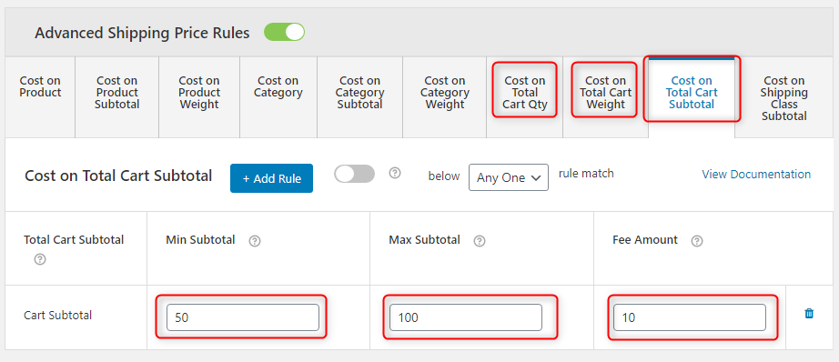 WooCommerce Cart-basierter Versand