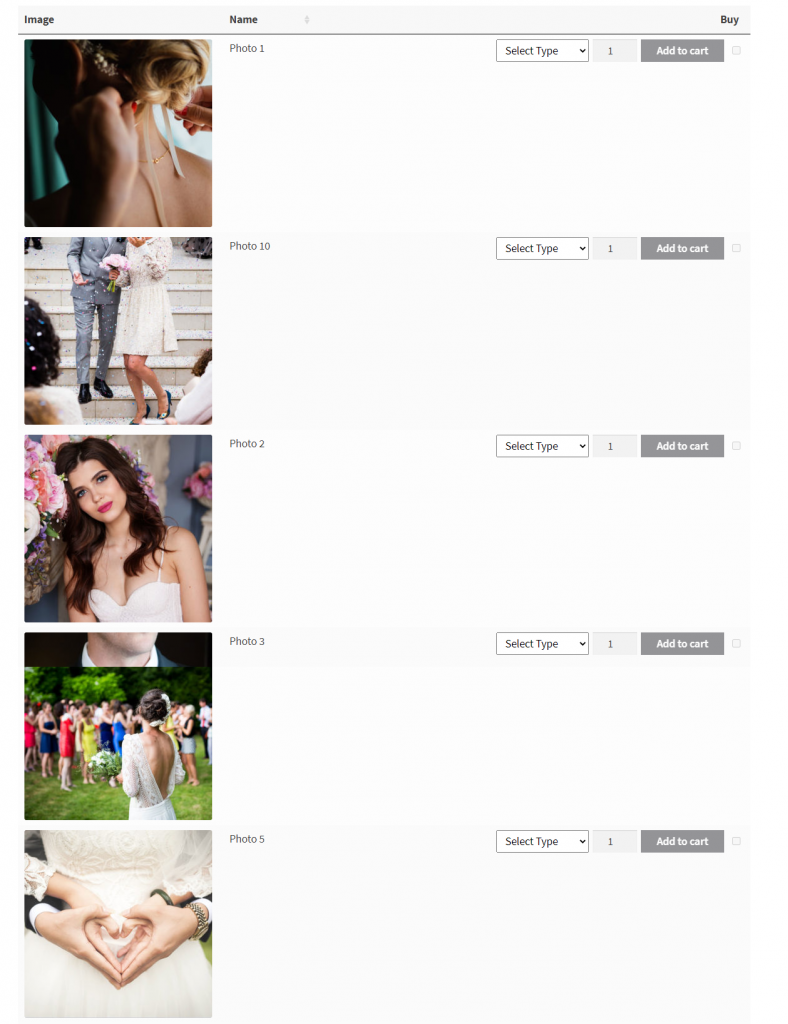 Sito di fotografia WooCommerce
