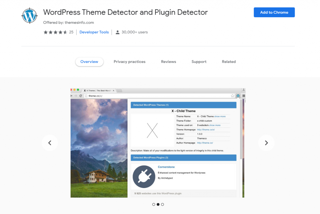 WordPressテーマ検出サイト