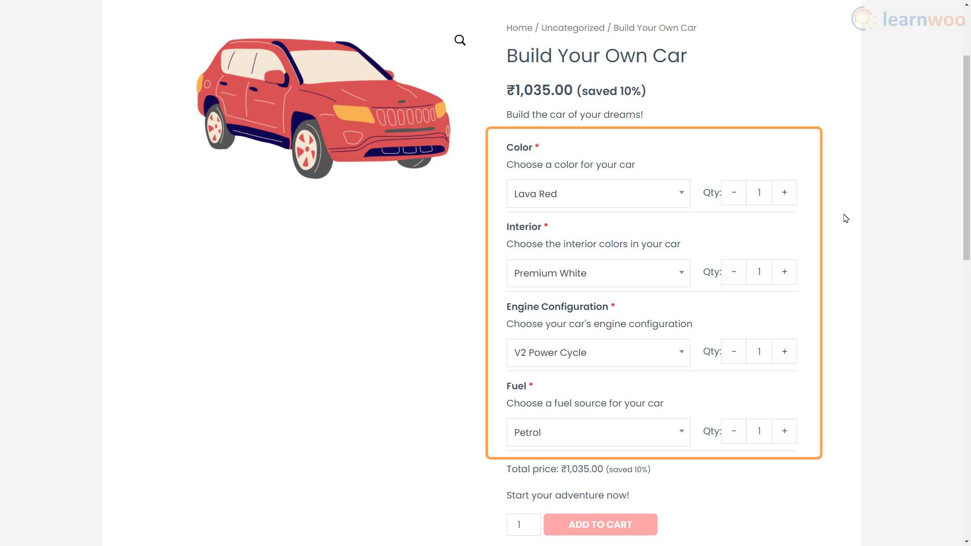 WooCommerce 복합 제품