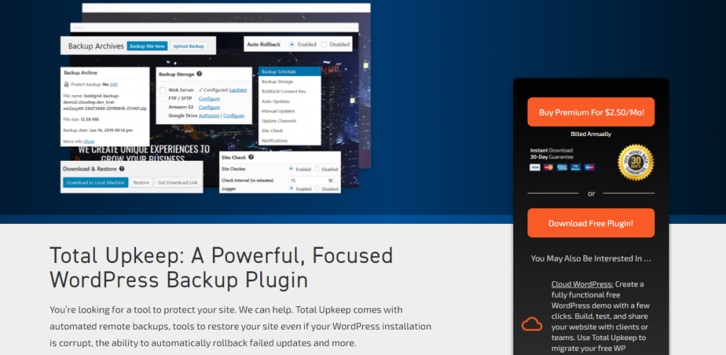 ปลั๊กอินสำรอง WordPress