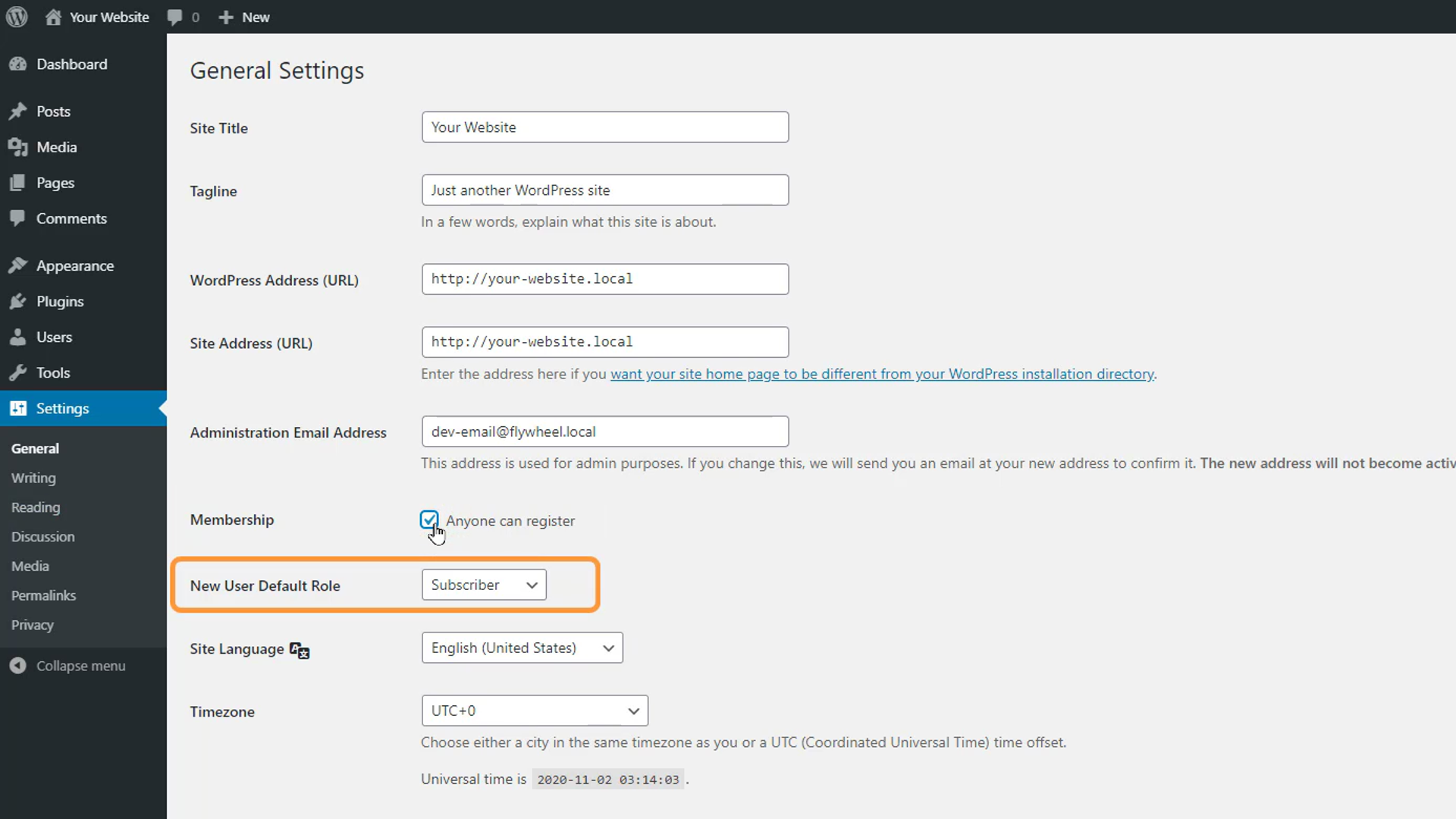 Impostazioni di accesso e registrazione a WordPress