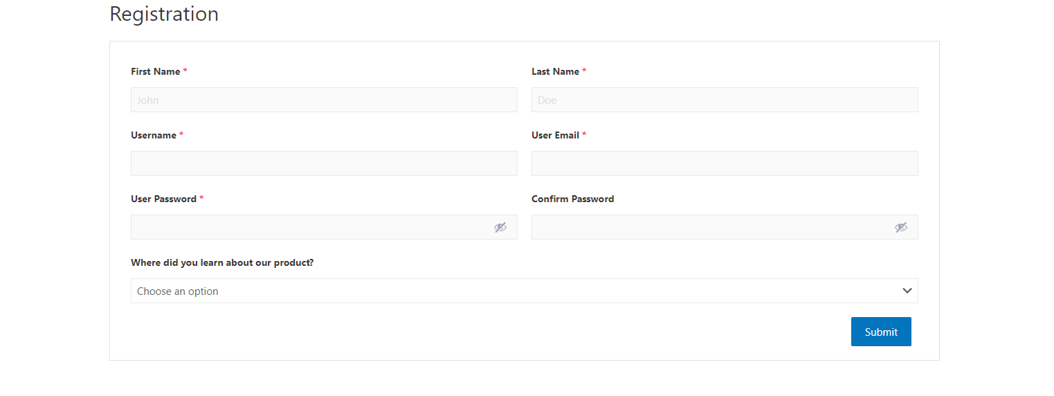 Plugin per la registrazione degli utenti.