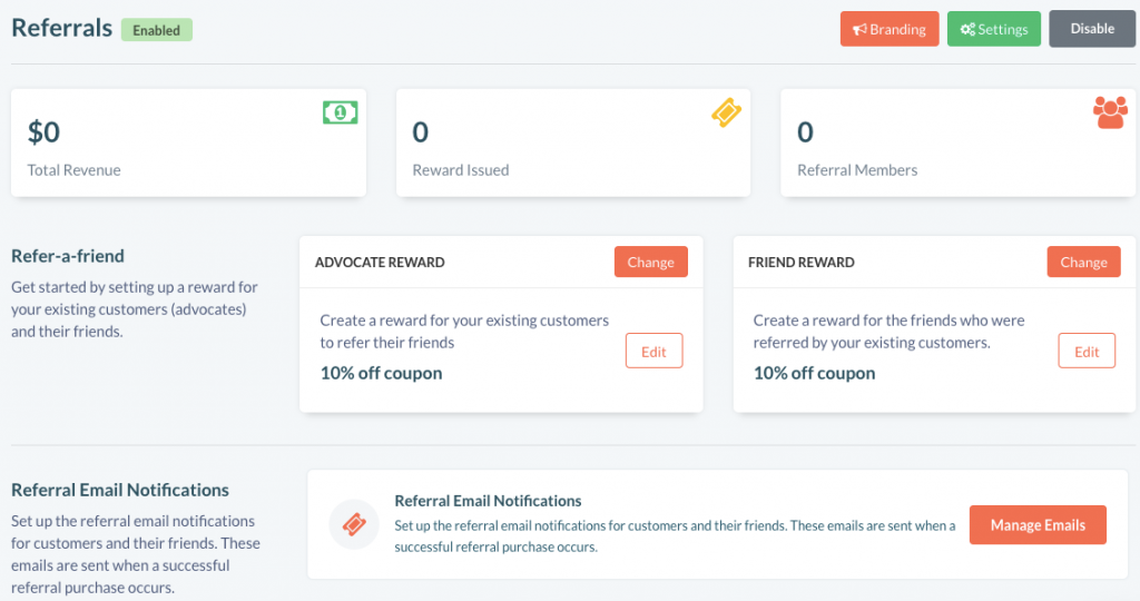 Programma di riferimento di Shopify