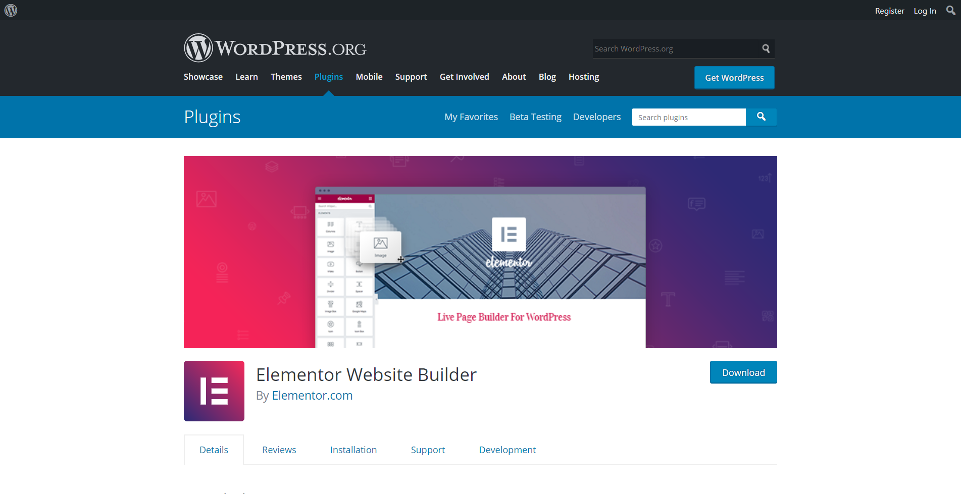 Plug-in Elementor